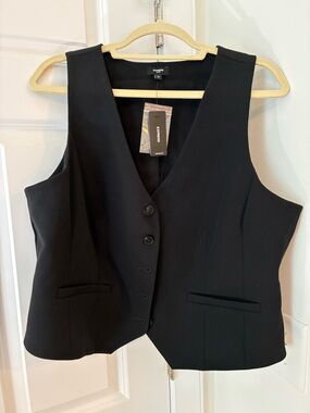 NEW! Express Editor Black Tailored Vest